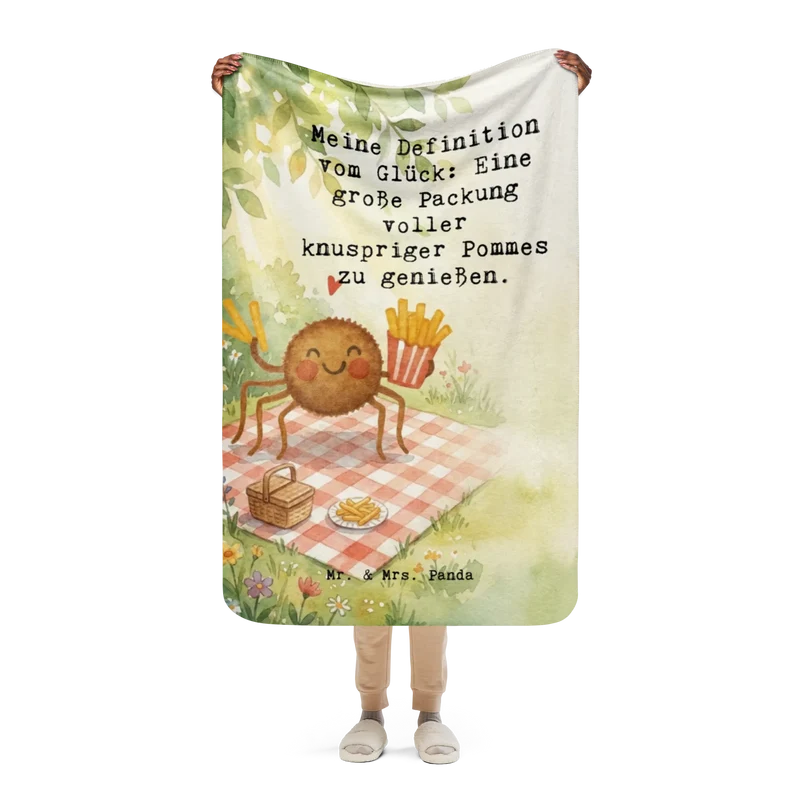 Sherpa Kuscheldecke Spinne Agathe Pommes Design