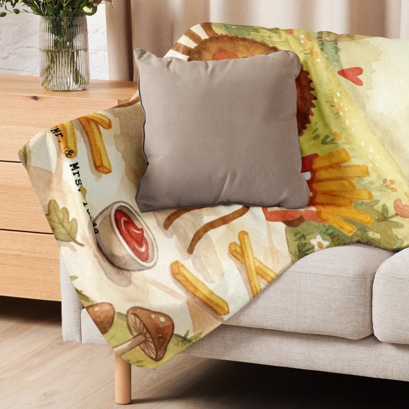 Sherpa Kuscheldecke Spinne Agathe Pommes Design