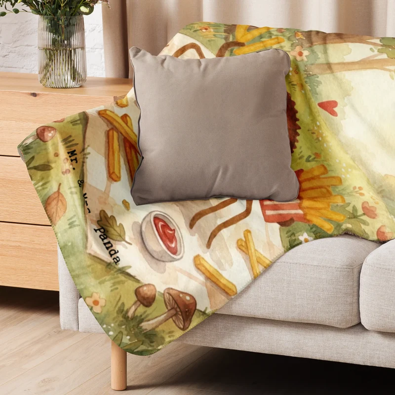 Sherpa Kuscheldecke Spinne Agathe Pommes Design