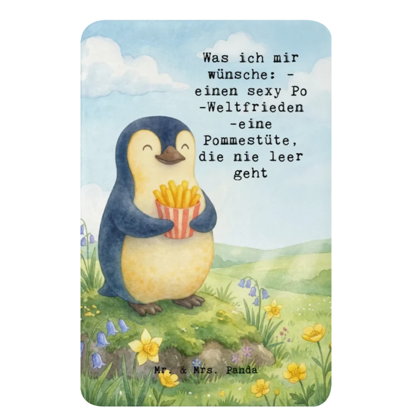 Sherpa Kuscheldecke Pinguin Frühling Pommes Design