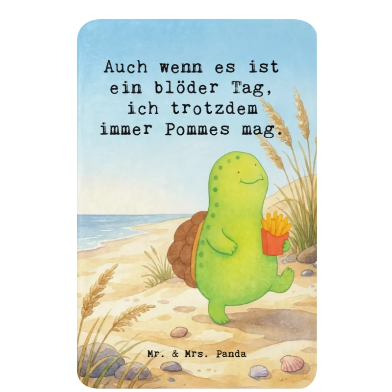 Sherpa Kuscheldecke Schildkröte Pommes Design