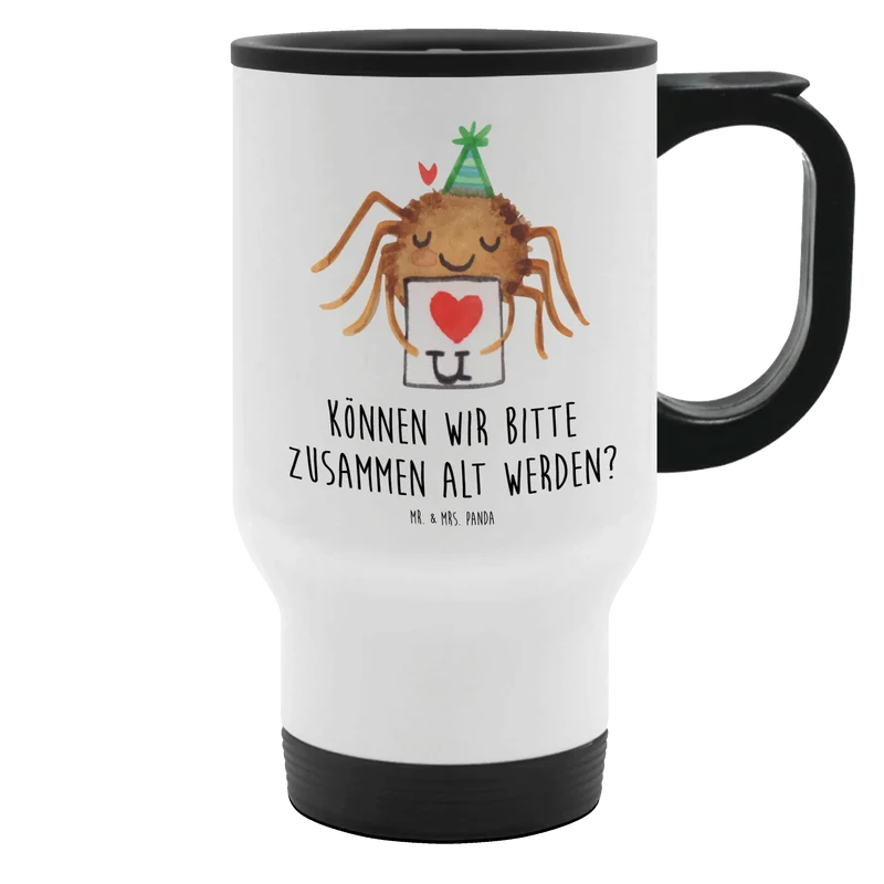 Thermobecher Spinne Agathe Brief