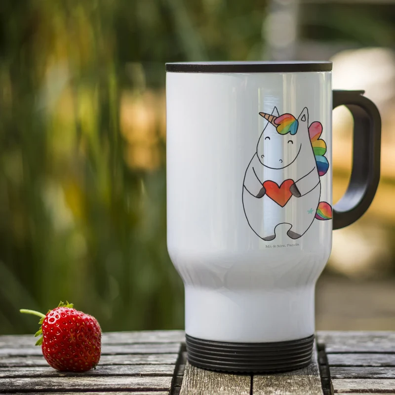 Thermobecher Einhorn Herz
