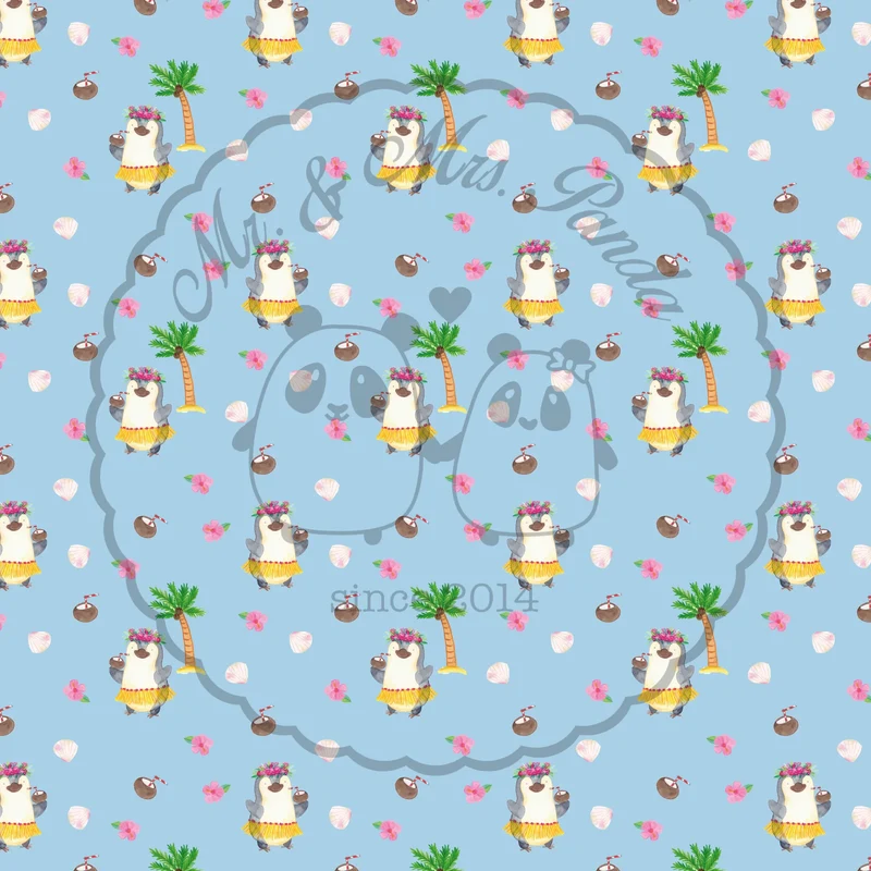 Nackenkissen Pinguin Kokosnuss Muster