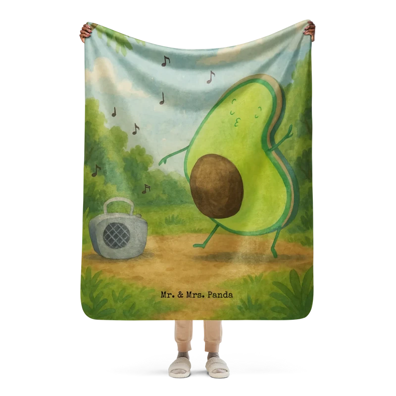 Sherpa Kuscheldecke Avocado Tanzen Design