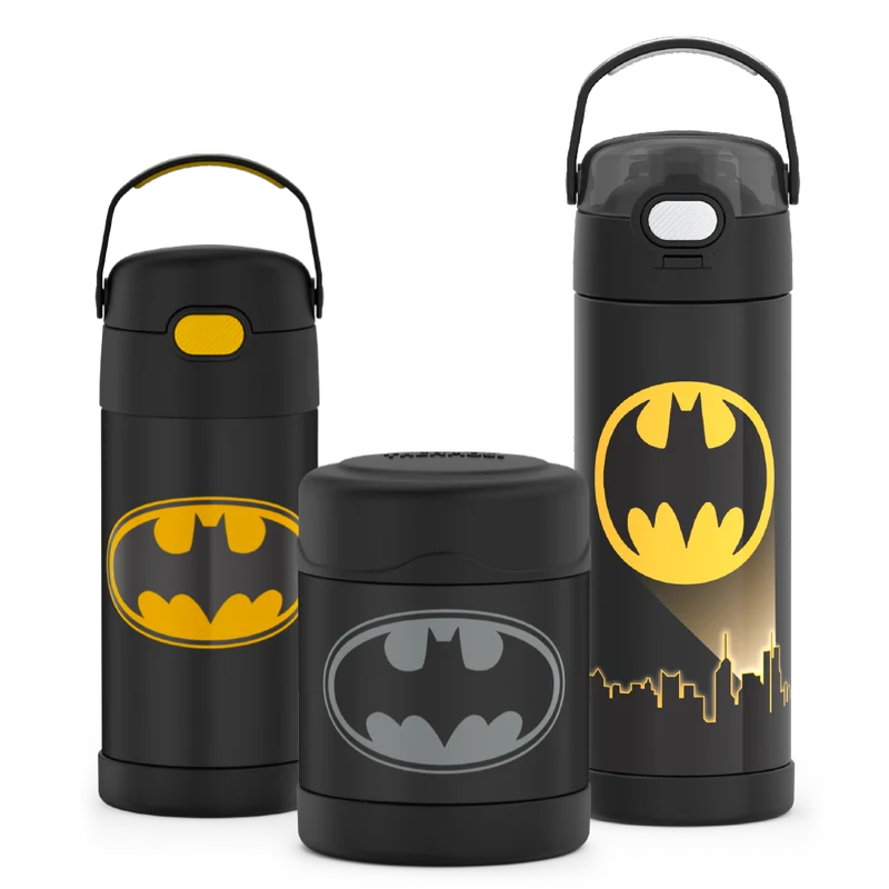 Batman Bundle - 12oz FUNtainer® Water Bottle, 16oz FUNtainer® Water Bottle and 10oz FUNtainer® Food Jar