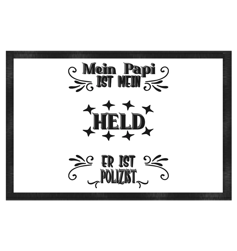 DAS PAPA PROJEKT-MEIN HELD-POLIZIST- Fußmatte 60x40cm