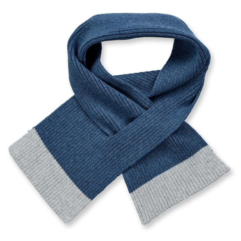 Sense Organics Strickschal Franka Blue + Grey