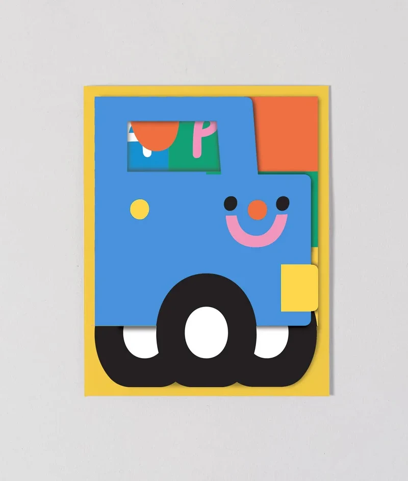 Ausklappbare Geburtstagskarte - Birthday Truck