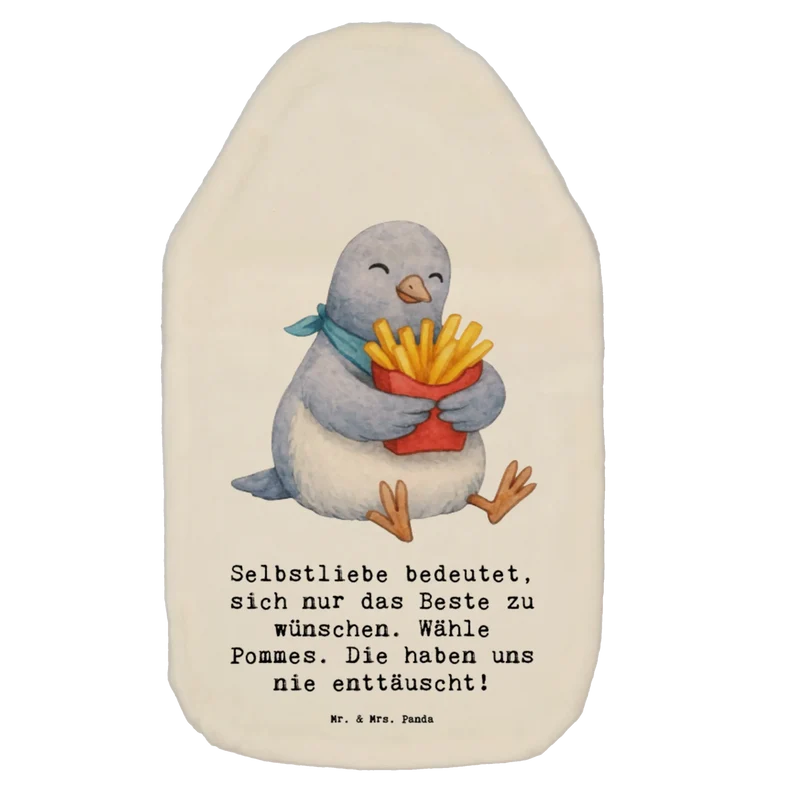 Wärmflasche Taube Winter Pommes