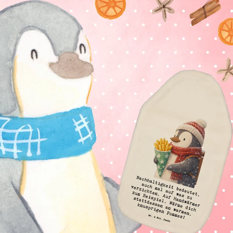Wärmflasche Pinguin Winter Pommes