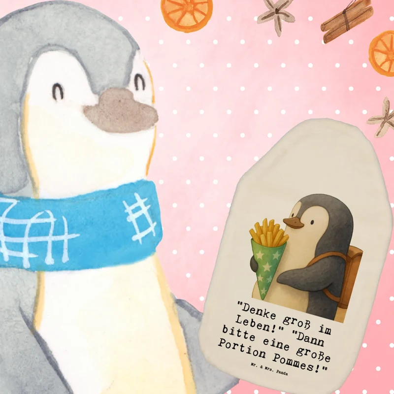 Wärmflasche Pinguin Pommestüte