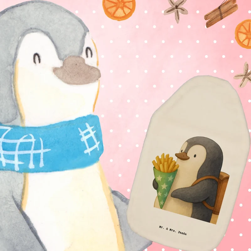 Wärmflasche Pinguin Pommestüte