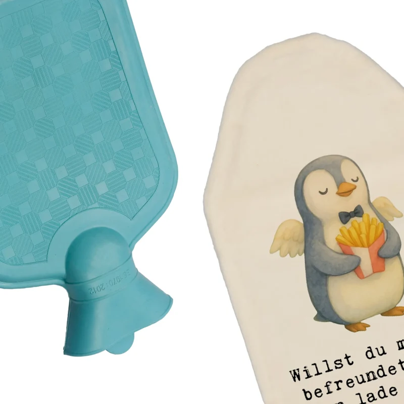 Wärmflasche Pinguin Engel Pommes