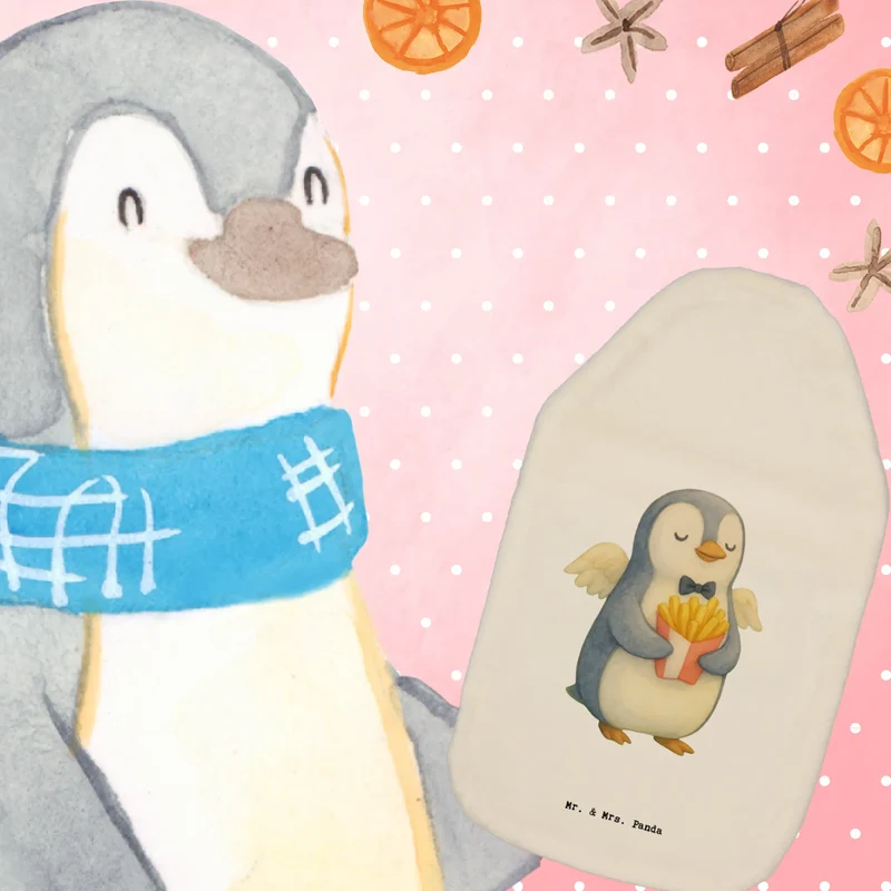 Wärmflasche Pinguin Engel Pommes
