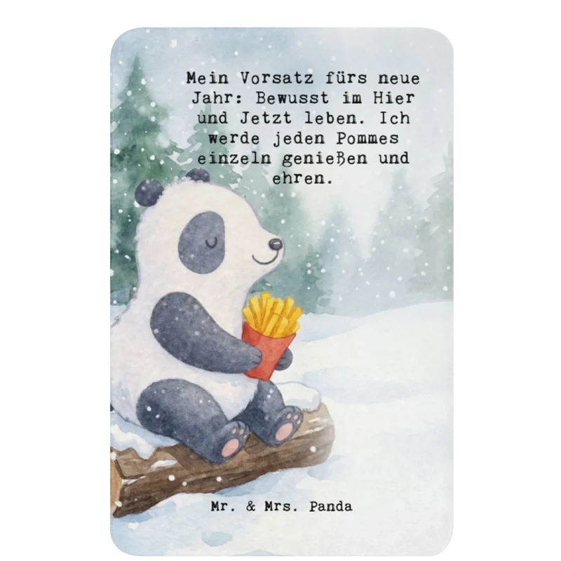 Sherpa Kuscheldecke Panda Winter Pommes Design