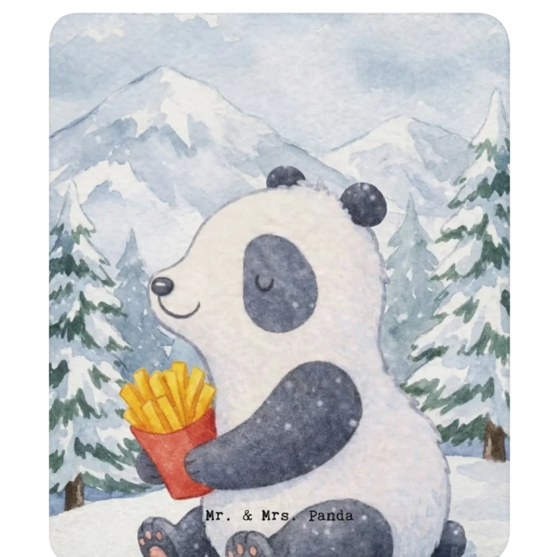 Sherpa Kuscheldecke Panda Winter Pommes Design