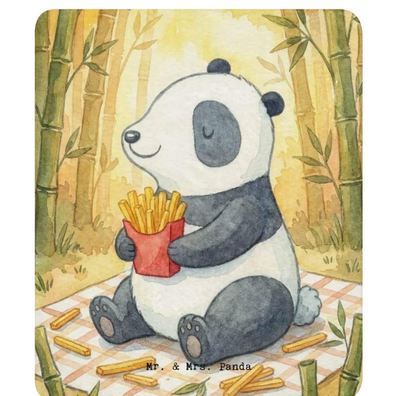 Sherpa Kuscheldecke Panda beflügelt Pommes Design
