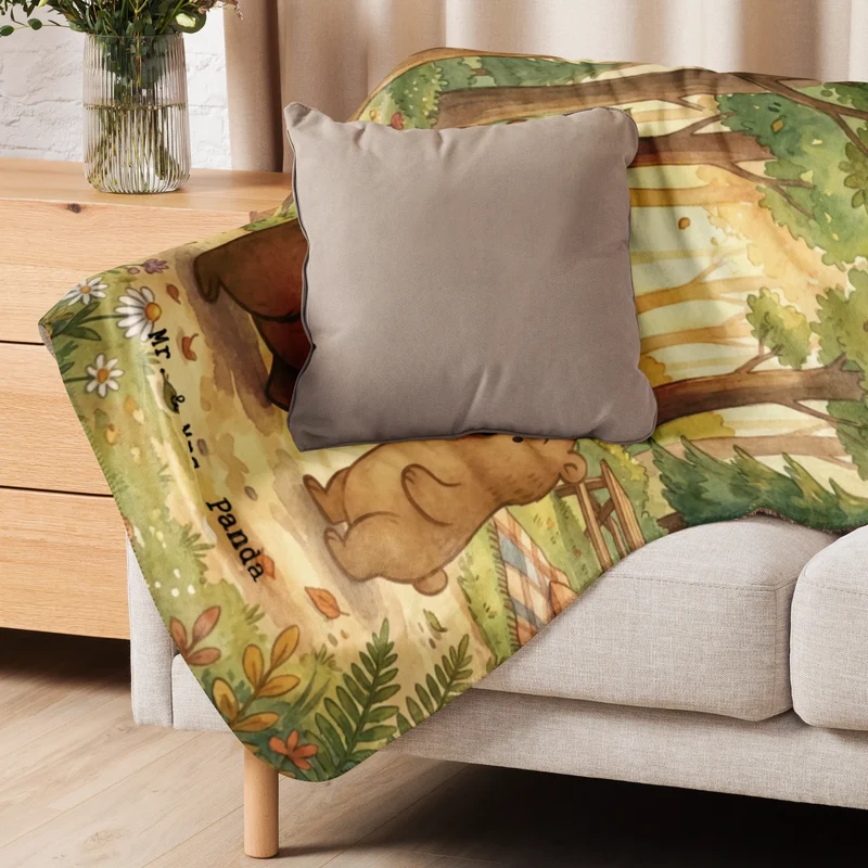 Sherpa Kuscheldecke Bär Kind Pommes Design