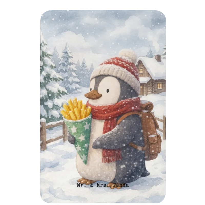 Sherpa Kuscheldecke Pinguin Winter Pommes Design