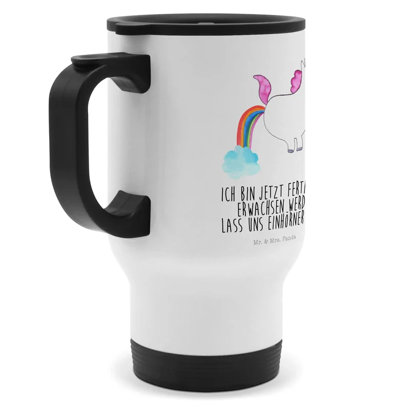 Thermobecher Einhorn Pupsen