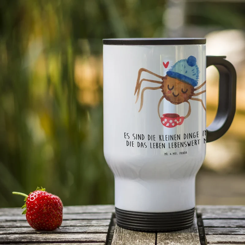 Thermobecher Spinne Agathe Kaffee
