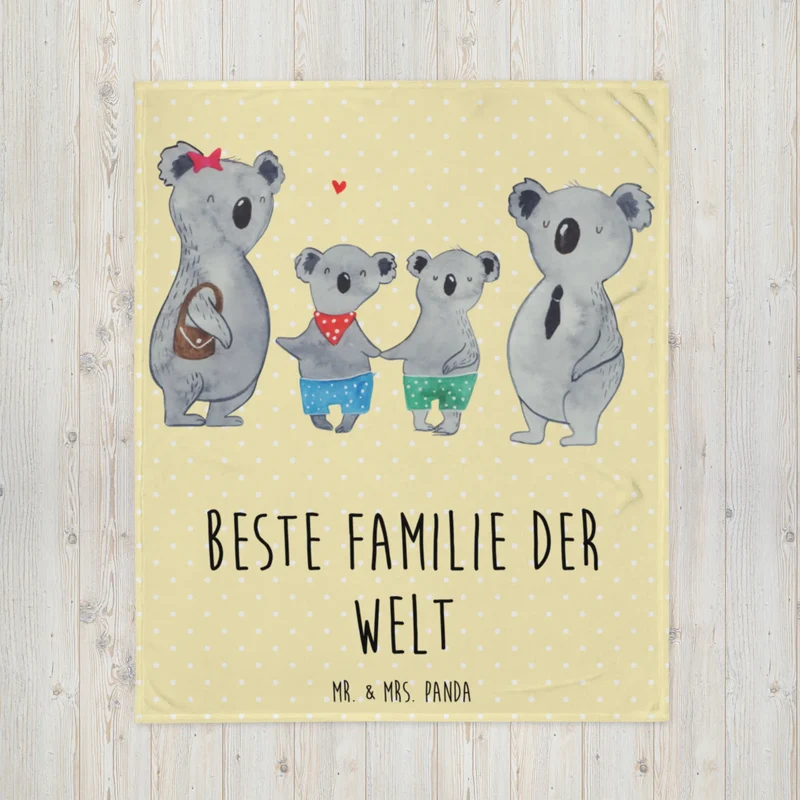 Kuscheldecke Koala Familie zwei