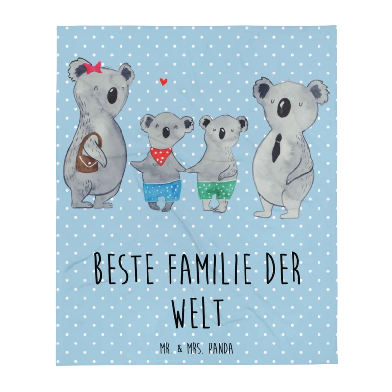 Kuscheldecke Koala Familie zwei