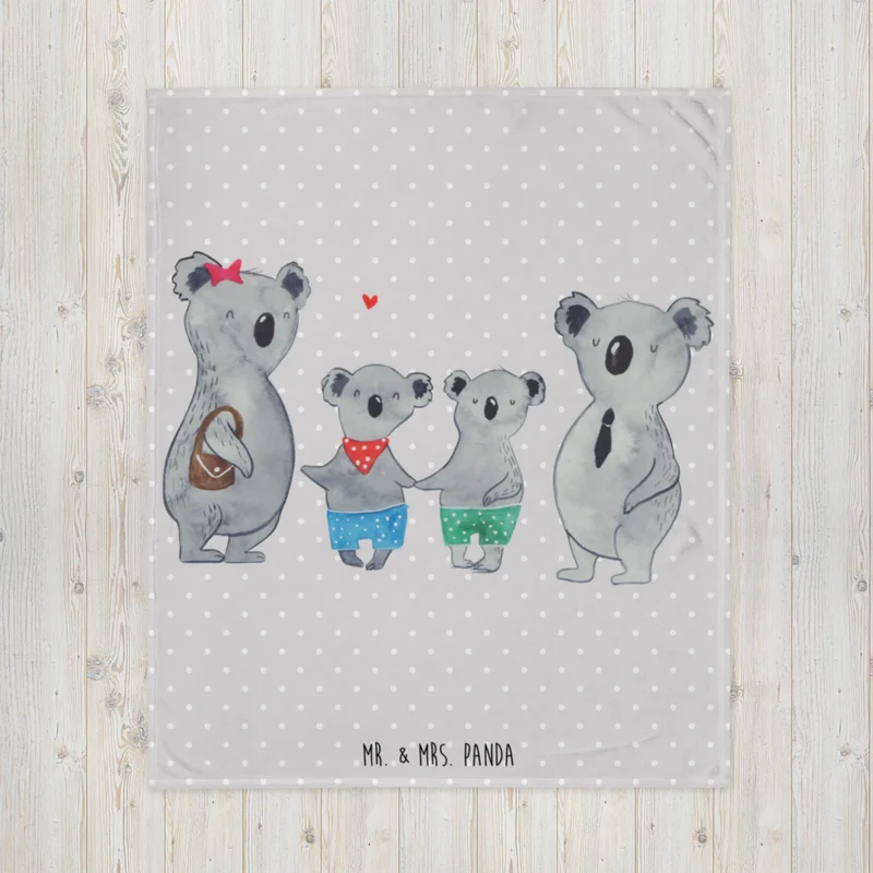 Kuscheldecke Koala Familie zwei