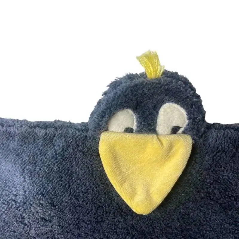 Bio Kuschelkissen Rabe aus Baumwolle – Spelzfüllung, GOTS