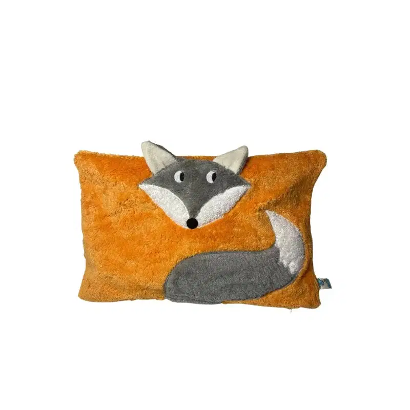 Bio Kuschelkissen Fuchs aus Baumwolle – Spelzfüllung, GOTS