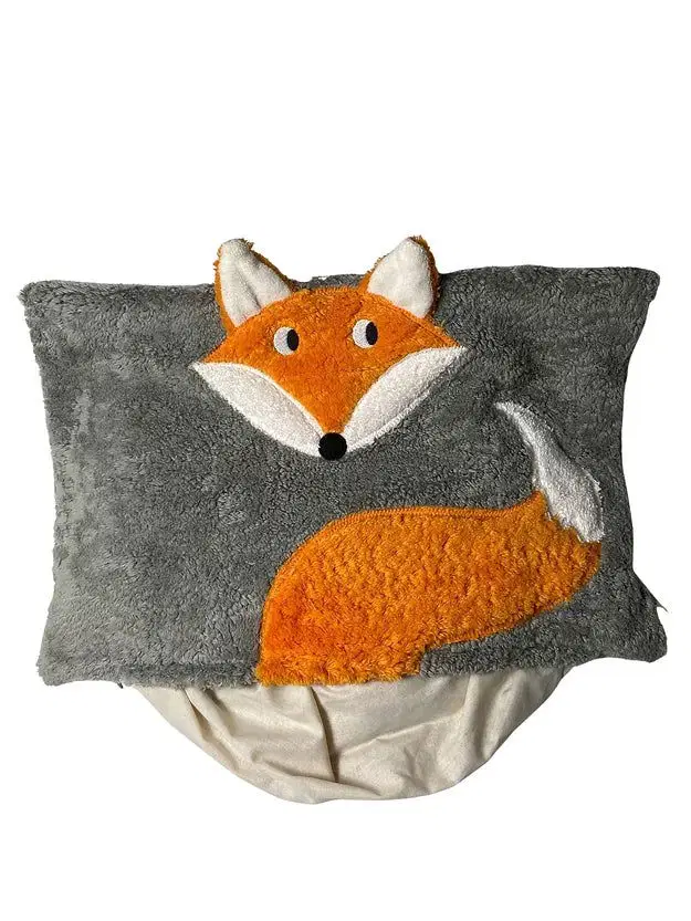 Bio Kuschelkissen Fuchs aus Baumwolle – Spelzfüllung, GOTS