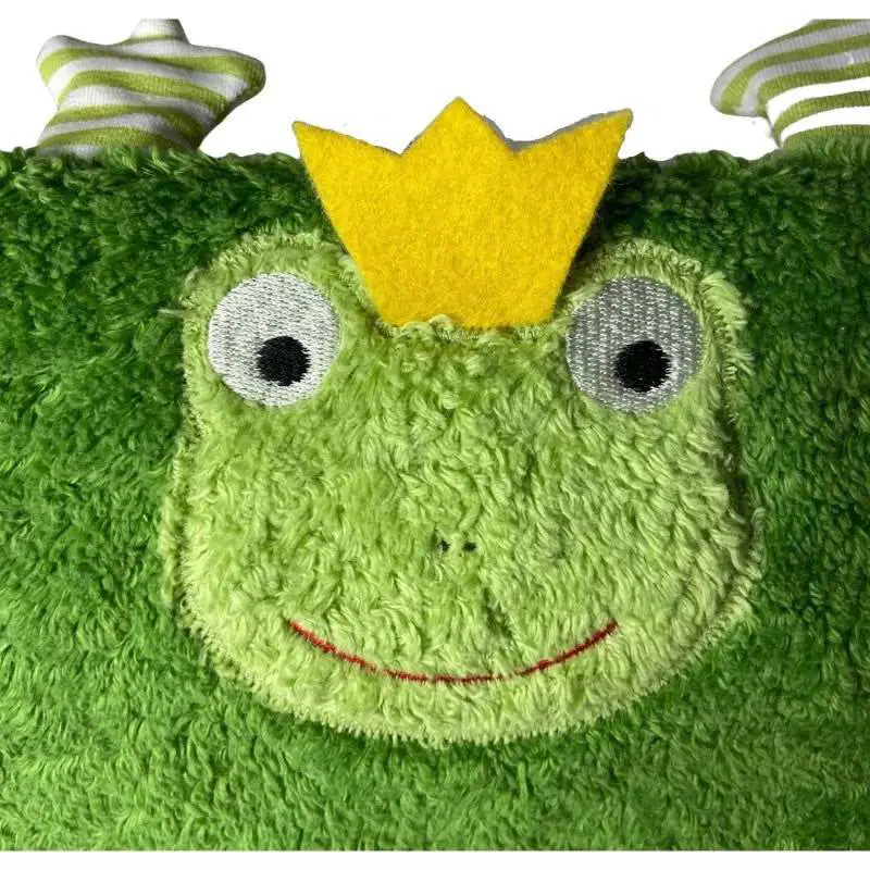 Bio Kuschelkissen Frosch aus Baumwolle – Spelzfüllung, GOTS