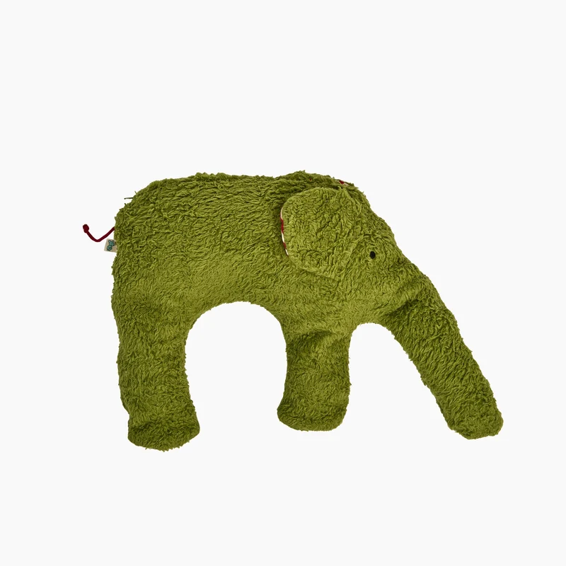 Bio Kuschelkissen Elefant aus Baumwolle – Spelzfüllung, GOTS