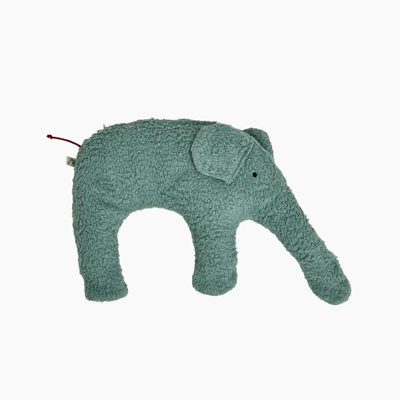 Bio Kuschelkissen Elefant aus Baumwolle – Spelzfüllung, GOTS