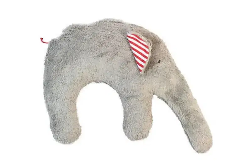 Bio Kuschelkissen Elefant aus Baumwolle – Spelzfüllung, GOTS