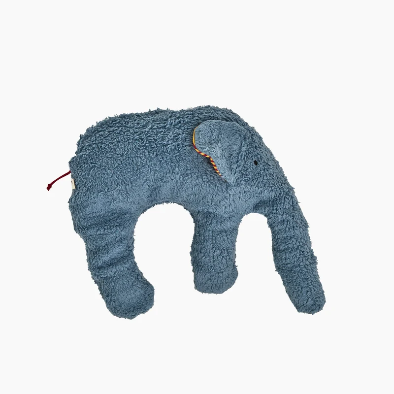 Bio Kuschelkissen Elefant aus Baumwolle – Spelzfüllung, GOTS