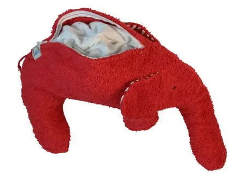 Bio Kuschelkissen Elefant aus Baumwolle – Spelzfüllung, GOTS