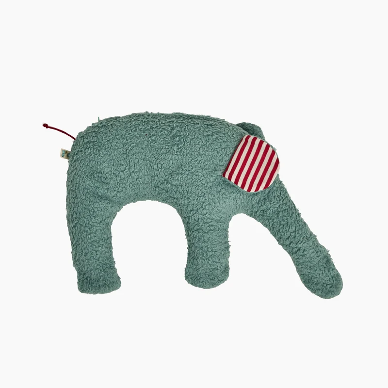 Bio Kuschelkissen Elefant aus Baumwolle – Spelzfüllung, GOTS