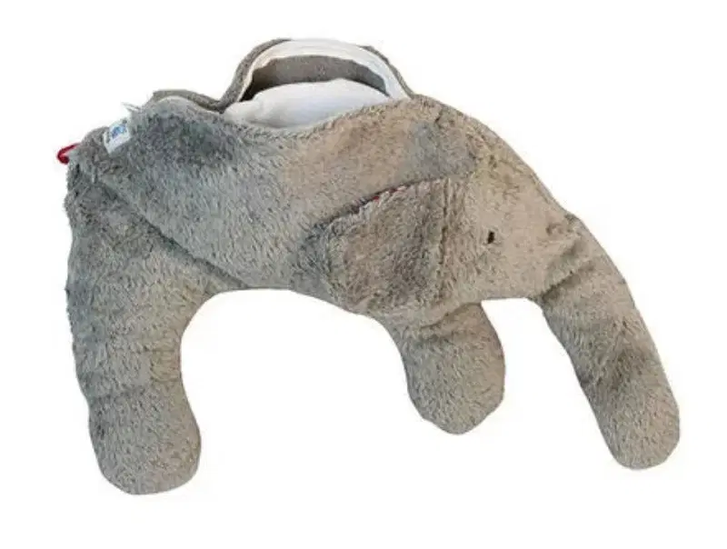 Bio Kuschelkissen Elefant aus Baumwolle – Spelzfüllung, GOTS