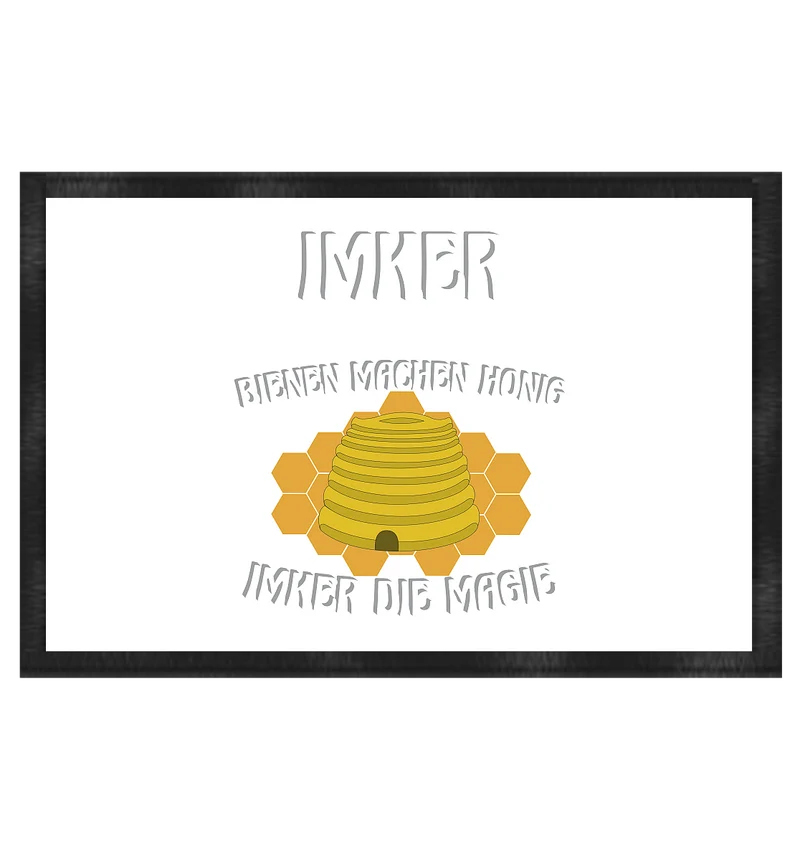 Imker, Bienen, Honig - Eine Magie, Imkerei, Wunder - Fußmatte 60x40cm