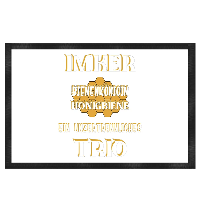 Imker- Bienenkönigin und Honigbiene, einTeam, Pfleger und Schützer von Bienen - Fußmatte 60x40cm