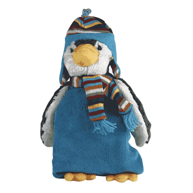 Wärmflasche 0,8 Liter Plüschtier - Pinguin Paul