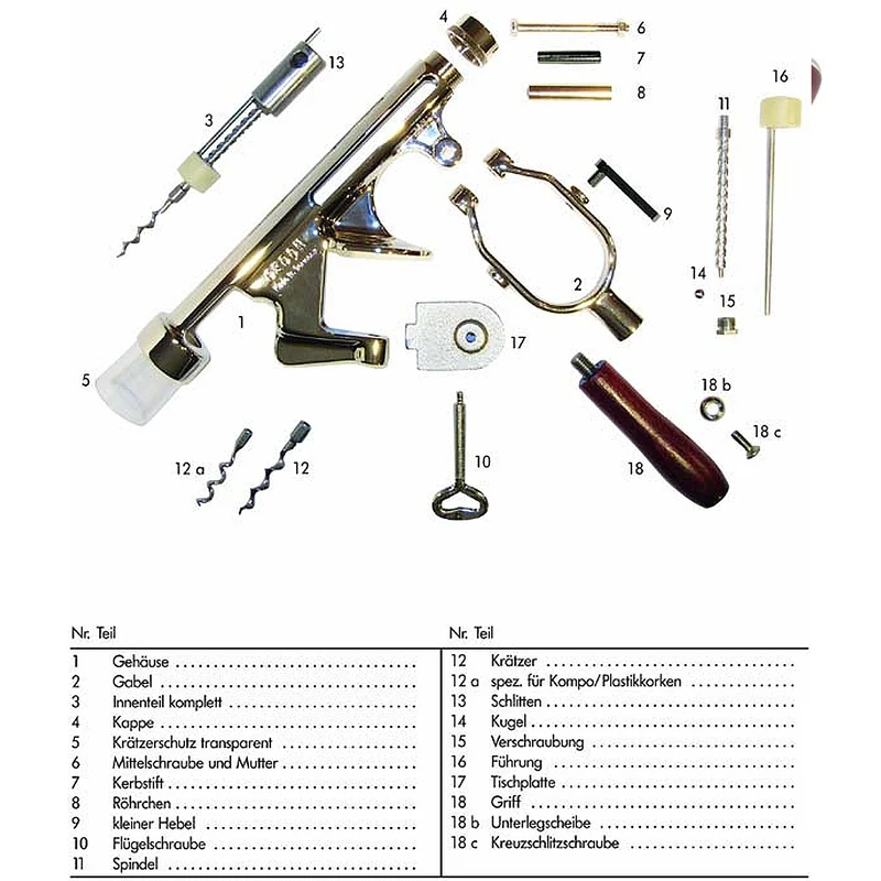 Holland-Cunz Profi-Entkorkmaschine CEDON mit Tischhalterung - Nr. 021