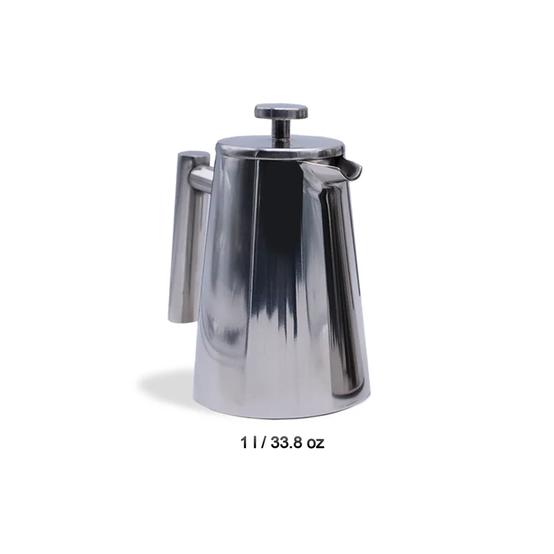 Weis Pressfilterkanne FRENCH PRESS, Edelstahl, doppelwandig