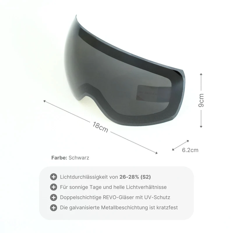 Ersatzglas für magnetische Skibrille Snowboardbrillenglas Skibrillenglas Wechselglas