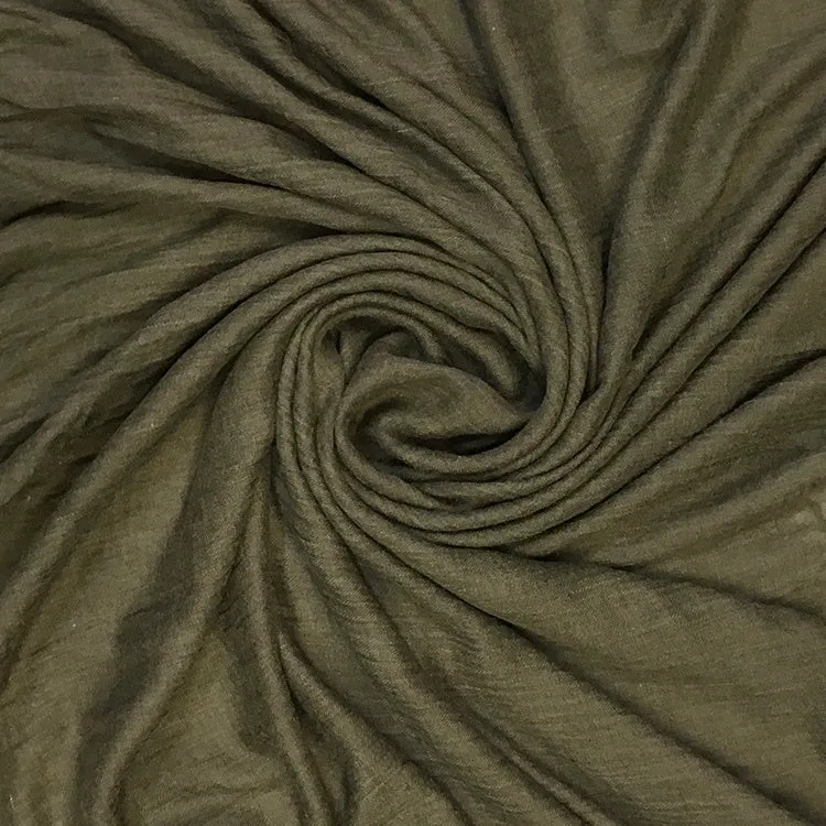 Schal Baumwolle/Wolle Khaki