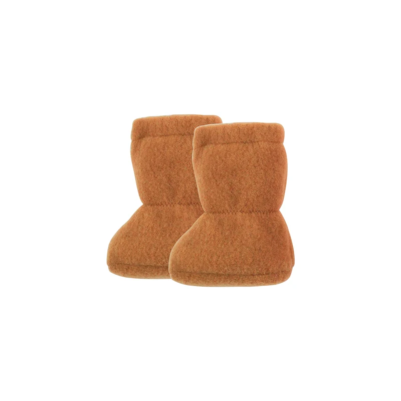 Baby Stiefel Wollfleece in Karamell
