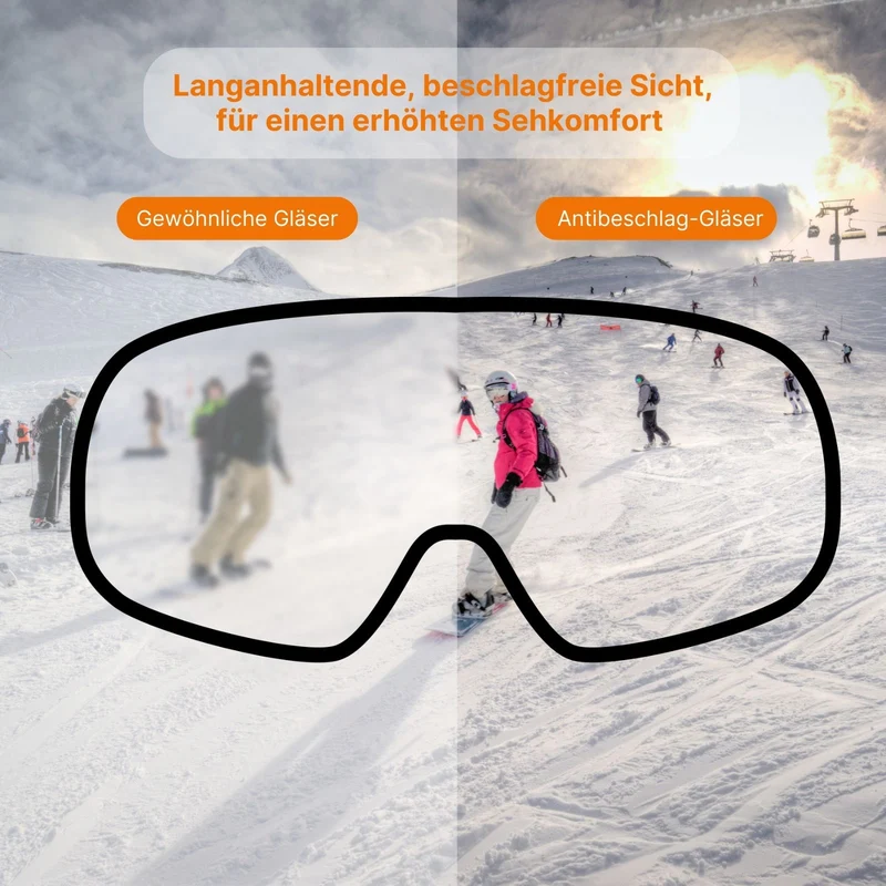 Magnetische Skibrille Snowboardbrille Schutzbrille Wintersportbrille