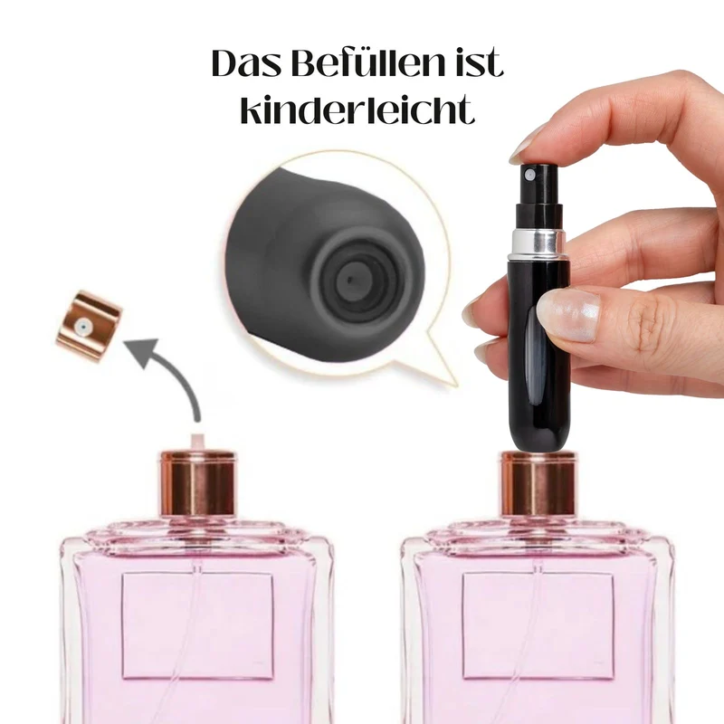 5er-Set Mini-Parfümzerstäuber 5ml Parfum Vaporisateur Mehrfarbig
